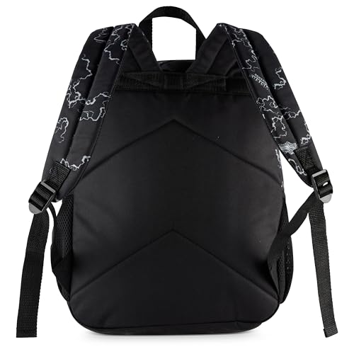 AI ACCESSORY INNOVATIONS Masters of the Universe Castle Grayskull Backpack for Kids, 16 Inch Bookbag featuring He-Man & Skeletor, Black - color: He Man