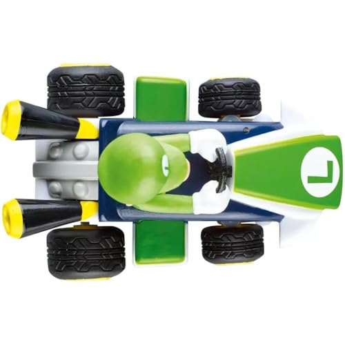 Carrera RC Nintendo Mario Kart 2.4 GHz Mini Collectible Radio Remote Control Toy Car Vehicle - Luigi | Official Licensed Mario Miniature Collectible Toy RC Car for Kids 6+, Ready To Run, Rechargeable Battery, Radio RC Racing - style: Luigi