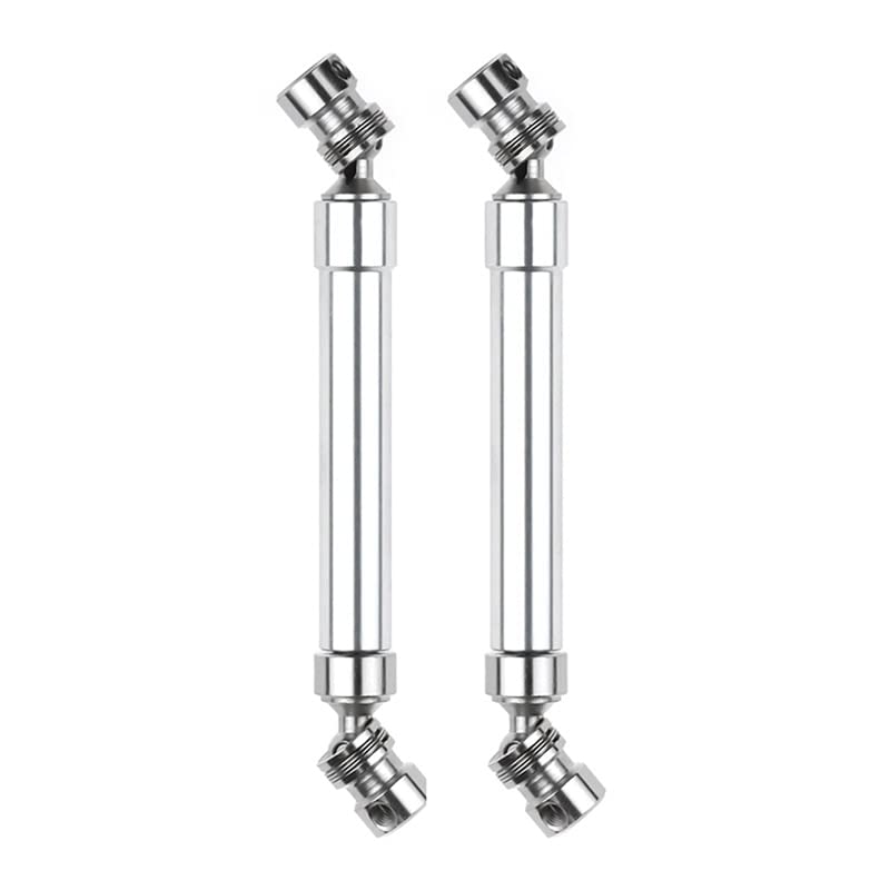 2 Set Metal CVD Drive Shaft 110-160Mm for 1/10 RC Rock Crawler Axial SCX10 90046 TRAXS RTX4, Silver & Black - (Color: Peacock Blue)