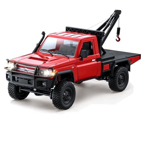 1/12 RC Crane Truck, MN-82T LC79 RTR RC Crawler, 4WD Off-Road Tow Car RTR 2.4GHz RC Pick-up Trail Truck for Adults Hobby Toys (Red) - color: Red