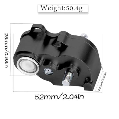 LCG Middle Transmission Gearbox Upgrades Part for 1/10 RC Crawler car Axia1 SCX10 SCX10 ii 90047 Wraith,Aluminum Center Transmission Gearbox Hops up,Black - color: Black(parts)