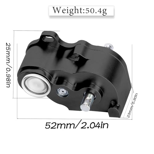 LCG Middle Transmission Gearbox Upgrades Part for 1/10 RC Crawler car Axia1 SCX10 SCX10 ii 90047 Wraith,Aluminum Center Transmission Gearbox Hops up,Black - color: Black(parts)