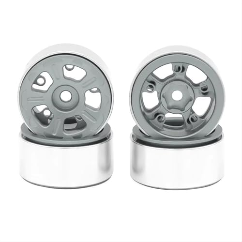 RC Car Assortment for Axial for SCX24 AX24 for FCX24 Enduro24 for TRX4M 1/24 1/18 RC Crawler Car 4Pcs 1.0in Metal Wheel Rims Upgrade Parts