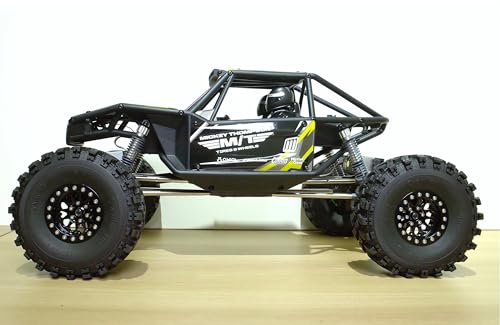 RC 1.9 Beadlock Wheels Negative Offsets 8mm and Tires for 1/10 SCX10 SCX10 SCX10 Pro TRX4 TRX6 Gen7/8 RC Crawler Remote Control Car Upgrades Aluminum 1.9 Beadlock Wheel Rims (Black) DK - color: Black