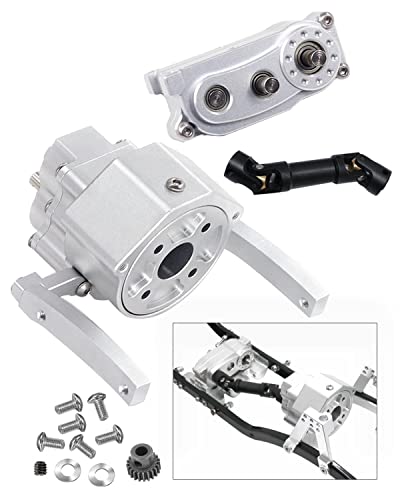 Upgrades Part for 1/10 SCX10 & SCX10 II 90046 313mm 12.3 Inch Wheelbase Chassis Frame,Metal Prefixal Gearbox & Drive Sharft & Gearbox Hops Up