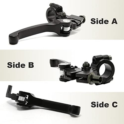MDEOOSKY 7/8 Folding Clutch Brake Lever Perch with Clutch Cable (Black) | For 110/125/140/150cc SSR125 RFZ YZ Ruckus TaoTao DB17/27 Apollo DBX15/18/19 Z20 Xmotos Thumpstar Kayo Piranha Pit Dirt Bike - color: Black