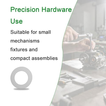 M9x15mm Steel Shim Washer Set 48pcs Thin Flat Spacers for Adjustment | 15mm OD, 0.1mm 0.2mm 0.3mm 0.5mm Thickness, 12pcs Each, Fine Adjustment Spacers, Thin Flat Washers, Light Assembly - size: M9×15