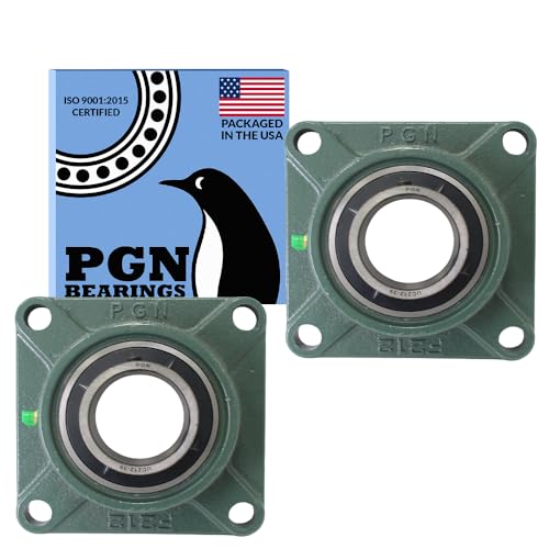 PGN UCF212-39 (2 Pack) Square Flange Bearing 2-7/16" Bore - size: 2, style: UCF212-39