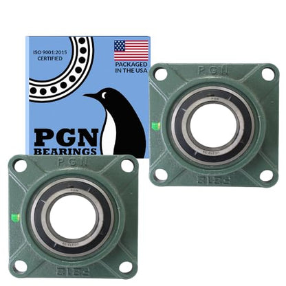 PGN UCF212-39 (2 Pack) Square Flange Bearing 2-7/16" Bore - size: 2, style: UCF212-39