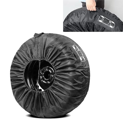 1 PC Car Tire Protector, Car Spare Tire Cover, Spare Tire Storage Bag, Universal for Most Cars (Black #31.49")