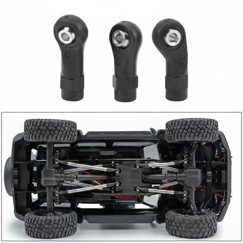 30Pcs RC Linkage Rod Ends for Traxxas TRX-4 1/10 - High-Precision M4 Ball Joint Head Set, Lightweight Durable Plastic+Steel Crawler Upgrade Parts