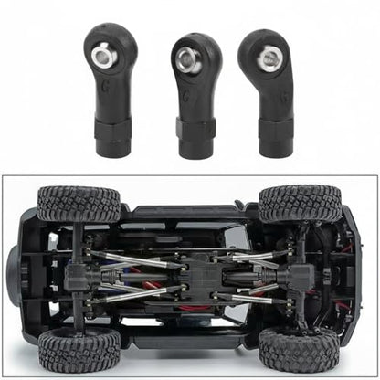 30Pcs RC Linkage Rod Ends for Traxxas TRX-4 1/10 - High-Precision M4 Ball Joint Head Set, Lightweight Durable Plastic+Steel Crawler Upgrade Parts