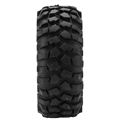 RC Car Tires, 4 Pcs 6 Holes Rubber with Hubs Off-Road Tires for 1/10 Scale RC Crawler Vehicle Enthusiasts and Off-Road Adventure Scenarios