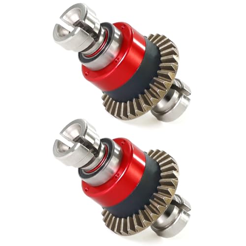 Assembled Differential 30T Front and Rear Universal Upgraded Metal Differential for 1/18 Granite GROM 1/14 Mojave Accessories for 1/18 2S Granite Big Foot Truck Granite GROM RTR (RED) - color: Red