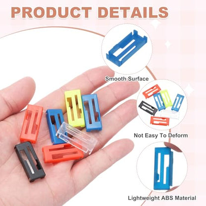 MECCANIXITY 40 Pcs Servo Extension Cable Clips, Servo Cable Safety Connector Lead Wire Buckle Lock for RC Car Plane Boat DIY Y Adapter Cable, Blue - color: Blue