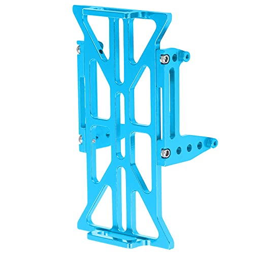 RC Car Battery Mounting Plate Aluminum Alloy Tray Compatible with Axial SCX24 90081 C10 1 24 Silver Color Easy Installation and Disassembly (Blue) - color: Blue