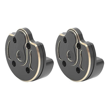 2PCS Brass RC Portal Cover Black Steering Knuckle Cap for Axial 110 Capra SCX10 III AR45P Axle Rugged Rustproof Upgrade
