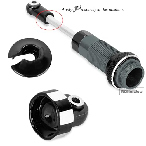 RC Alloy Shocks Absorber Upgrades Part 1/10 Big Rock Granite Senton 3S BLX & Mega550,1/8 Typhon 3S BLX & Mega550,Metal Front Rear Shocks Absorber 4PCS,Titanium