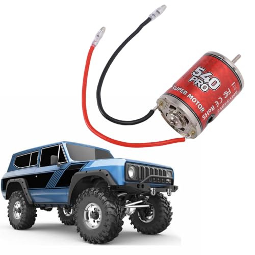 RC Crawler Motor, High Torque Copper Winding 55T, 540 Brushed Motor Direct Soldering Leads 1/10 Scale for RC Enthusiasts Off-Road Adventures Rock Crawling and Vehicle Upgrade Projects