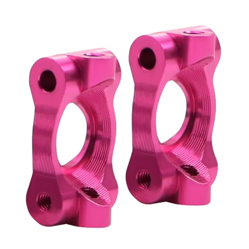 Metal Steering Knuckles C Hubs Suspension Arms CVD Shaft for 1/24 Losi Micro b Rc Car 2WD Buggy Chassis Plate Linkage Upgrades (Caster Blocks Pink)