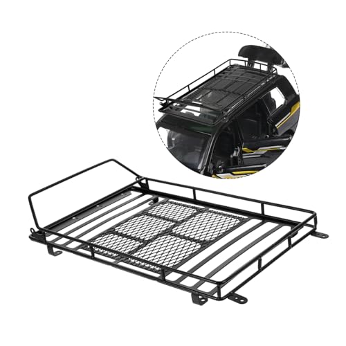 Car Roof Luggage Bracket for Crawler Black Storage Shelf for Simulation Accessories Practical Design for Easy Mounting and Strong Fixation - size: 22.8X14.1cm