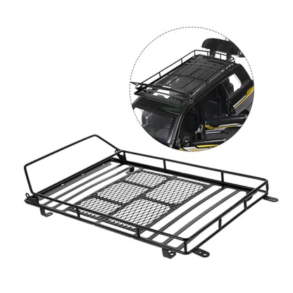 Car Roof Luggage Bracket for Crawler Black Storage Shelf for Simulation Accessories Practical Design for Easy Mounting and Strong Fixation - size: 22.8X14.1cm