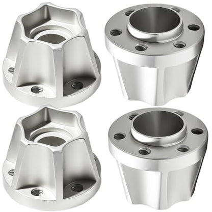 RC 15mm Metal Wheel Hex Hubs Extension Combiner Compatible with 1.9”/2.2” Beadlock Wheel Rim TRX4 Axial SCX10 Traxxas Wraith Gen7 Gen8 D90 CC01 1/10 RC Crawler, 4 Pcs - color: Silver, size: 15mm