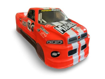 1/10 Scale RC Painted Drift Racing Touring Off-Road Car Body Shell for Monster Truck Neon Orange 260mm