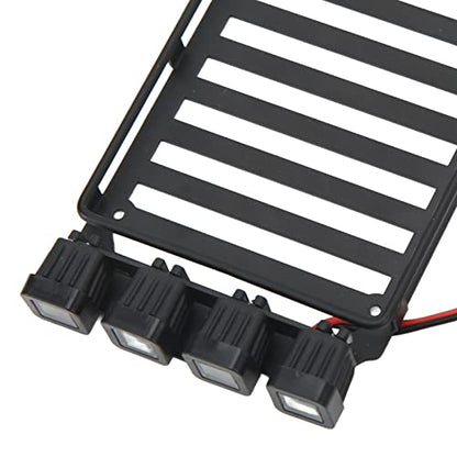 RC Roof Rack Luggage Carrier with LED Light Ideal for Axial SCX24 1/24 RC Crawler Featuring Premium Materials Excellent Simulation Lightweight Design and Easy (Quadrate Lamp) - size: Quadrate Lamp