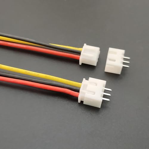 50Pcs 25Pairs JST-XH Connector Kit, XH 2.54mm 3 Pin Header Male and Female Connectors Plug Adapter with Flat Wire Cable 100mm Compatible with JST XH 26AWG - 10CM