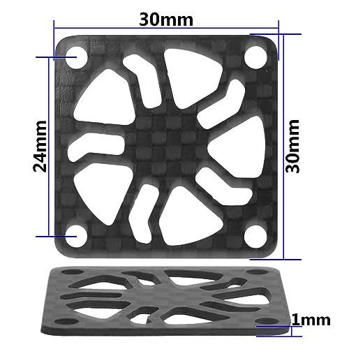2Pcs ShareGoo Carbon Fiber RC Motor Cooling Fan Cover 30mm x 30mm Protector for ESC Motor Heatsink RC Car Boat Truck (30mm)