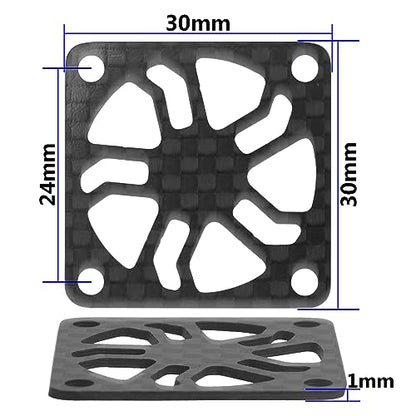 2Pcs ShareGoo Carbon Fiber RC Motor Cooling Fan Cover 30mm x 30mm Protector for ESC Motor Heatsink RC Car Boat Truck (30mm)
