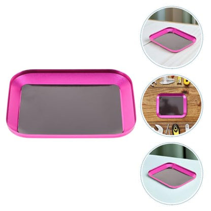Outanaya 2pcs Aluminum Alloy Magnet Tray Parts Holder for Model Building Repair Tools Efficient Storage