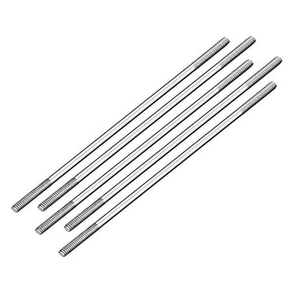 uxcell M2x65mm Pushrod Connector Stainless Steel Rod Linkage,for RC Boat,Car,Airplane,Helicopter,5pcs - size: M2x65mm