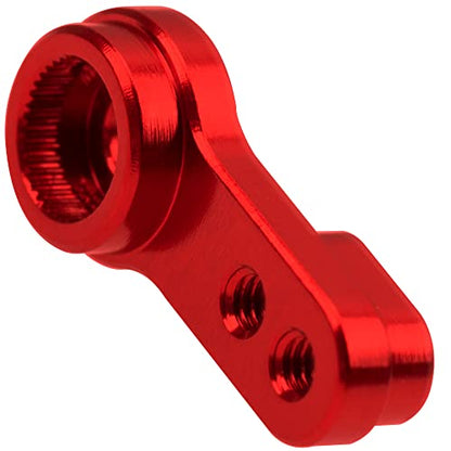 2Pcs ShareGoo Aluminum FCX24 Servo Arms RC Steering Servo Horn Compatible with FMS FCX24 1/24 RC Car (Red) - color: Red
