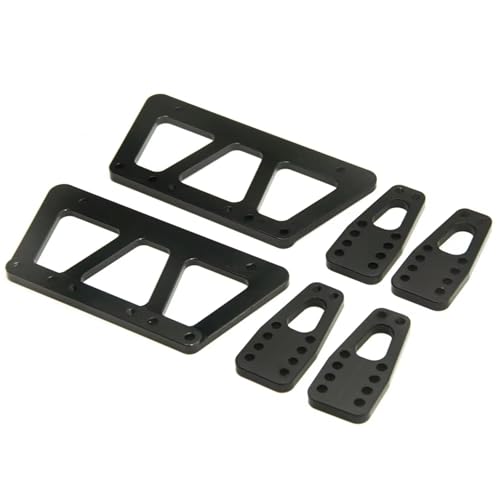 RC Car Accessories Compatible with Axial for SCX10 1/10 RC Crawler Car Upgrade Parts Aluminum Alloy for Chassis Lift Plate Kit(Black) - color: Black