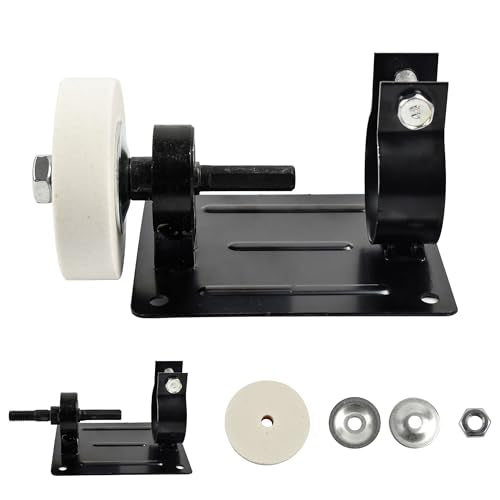 CHANCS Electric Drill Grinding Wheel Polisher Bracket Sharpener Converter Kit for Rotary Power Tools - color: White Cloth Wheel+bracket
