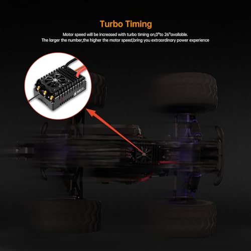 XC E3 Sensored Brushless ESC for RC Car, 6-12S Lipo,300A Continuous Current,10-25A、6.0/7.4/8.4V BEC,Applicable to 1/5,Support Turbo Timing and APP Control - size: E3