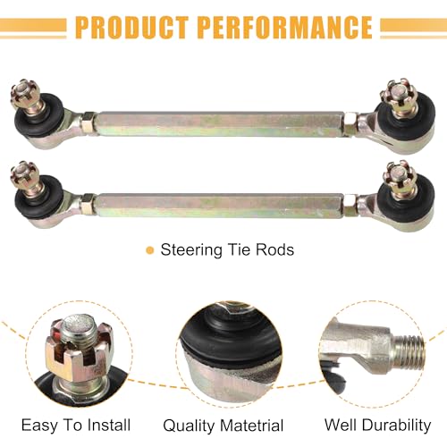ACROPIX 16cm 6.30" Steering Tie Rod End Tie Rod Link Fit for 50cc 70cc 90cc 110cc 125cc 150cc ATV Quad Four Wheeler with Ball Joint Accessories - Pack of 2 - size: 160mm