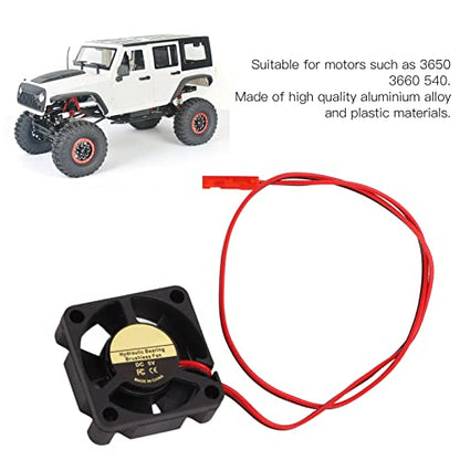 RC Motor Cooling Fan, Heat Dissipation Cooling Fan with Motor Mount 540 3650 3660 Engine Fin Heatsink for 1:10 Scale RC Car Sportinggoods Model Car Accessories