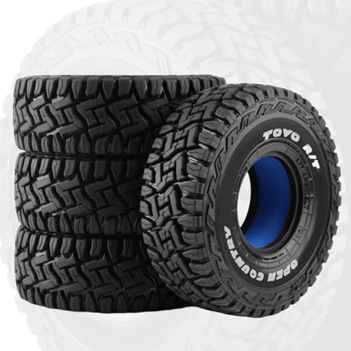 1.9in Butyl Rubber RC Crawler Tires for 1/10 SCX10 TRX4 | Reinforced inner liner stable support, deep anti-slip tread, 120 * 40mm