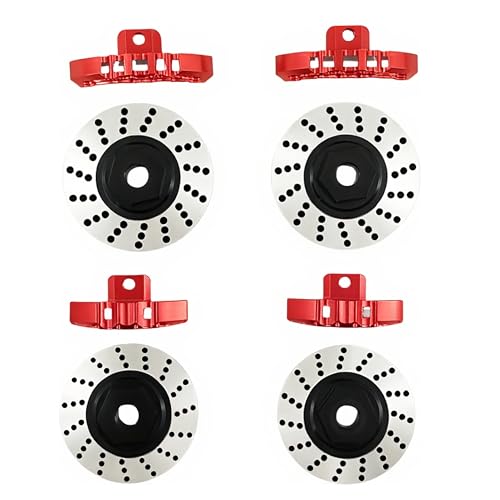 4PCS Aluminum Brake Disc Caliper Set for 1/10 4-Tec Ford Mustang RWD RC Car | On-Road Drift,8367 8356,Scale Detail,CNC Machined,High Strength,Precision Fit,Wear Resistant,Durable,RC Upgrade Parts