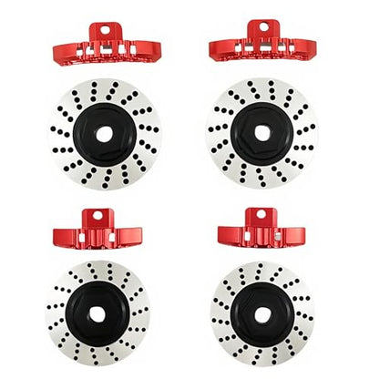 4PCS Aluminum Brake Disc Caliper Set for 1/10 4-Tec Ford Mustang RWD RC Car | On-Road Drift,8367 8356,Scale Detail,CNC Machined,High Strength,Precision Fit,Wear Resistant,Durable,RC Upgrade Parts