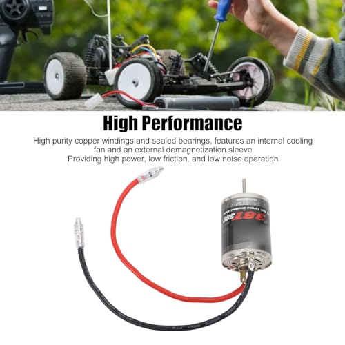 380 RPM Brushed Motor, Low Friction Stainless Steel Motor for High Performance RC , Miniature Robotics, and DIY Projects