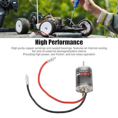 380 RPM Brushed Motor, Low Friction Stainless Steel Motor for High Performance RC , Miniature Robotics, and DIY Projects