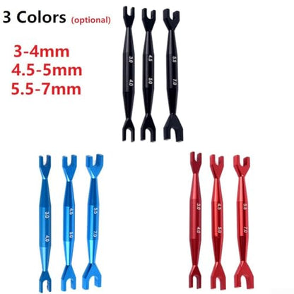 Rc Car Wrench Set, Aluminum Open End Spanner, Double End Tool Kit, 1/10 Rc Crawler Wrench, 3Mm 4Mm 5Mm Nut Driver, Axial Scx10 Tools, Hobby Repair Hand Tools(blue) - color: Blue