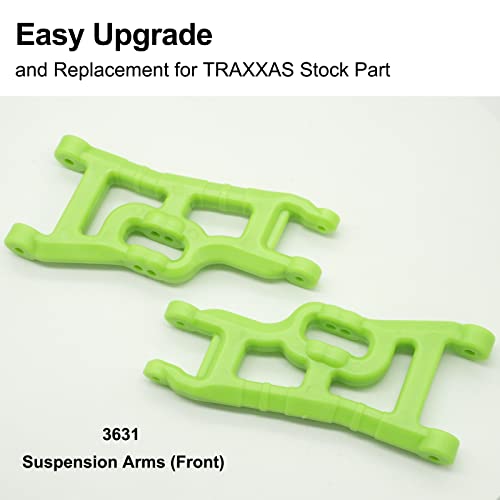 OGRC Plastic Front & Rear Suspension A-Arms for 1/10 Traxxas Slash 2WD | Suspension Arms for Traxxas Slash 2WD Nitro Slash/Rustler #2555 3631, Green - color: Green