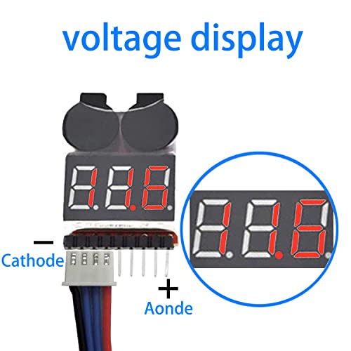1-8s Lipo Battery Voltage Tester Low Voltage Buzzer Tester for RC Lipo Battery Pack