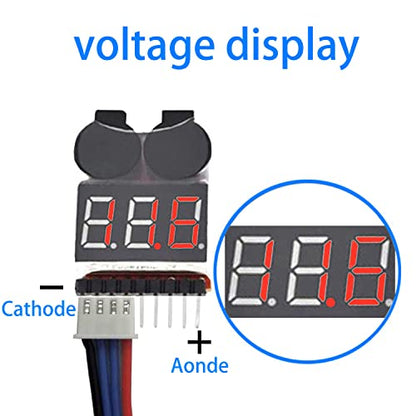 1-8s Lipo Battery Voltage Tester Low Voltage Buzzer Tester for RC Lipo Battery Pack