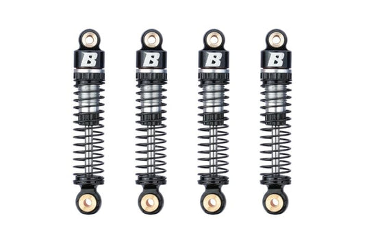 Rc Car Parts for FCX24 FCX18 1/18 1/24 Upgrade Parts: 41mm Oil-filled Aluminium Shocks (4 pcs) Silver - color: Silver